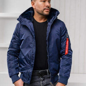 Marineblaue Herren-Winterjacke HR2120 Von Hyper