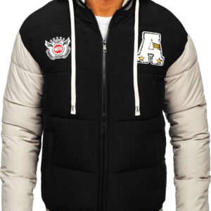 Schwarze Herren Winterjacke HR038 Von Hyper