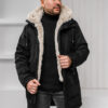 Schwarze Herren Winterparkajacke 3132A1 Von Hyper